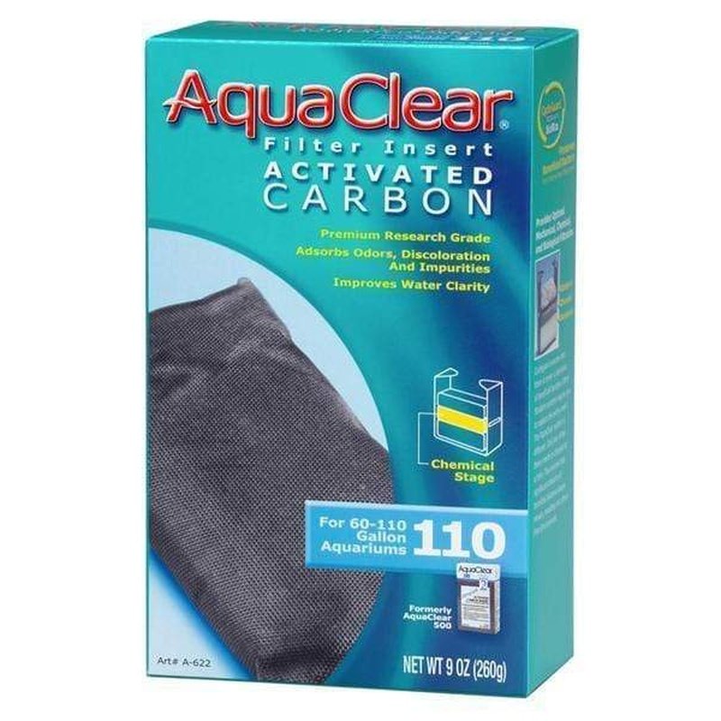 AquaClear 110 Activated Carbon Filter Insert - Premium Water Filtration for Aquariums & Fish Tanks - Removes Impurities & Odors for Clean, Healthy Water