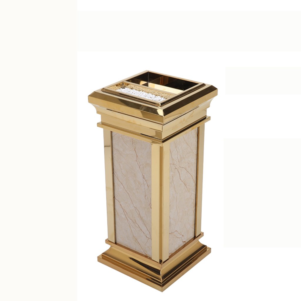 Premium Stainless Steel Vertical Trash Can - European Style Elevator Ash Bucket for Hotel, Marble & Home Use (Color: Titanium) | Ideal for Kitchen, Office & Luxury Spaces
