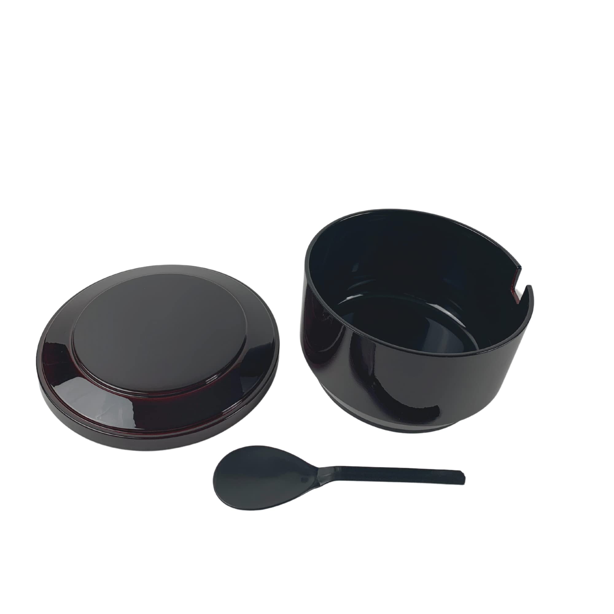 Premium Japanese Rice Serving Bowls Set with Lid & Rice Paddle - Authentic Ohitsu Container Made in Japan - 6-Piece Set for 4-6 People - Ideal for Sushi, Rice Storage & Traditional Japanese Dining