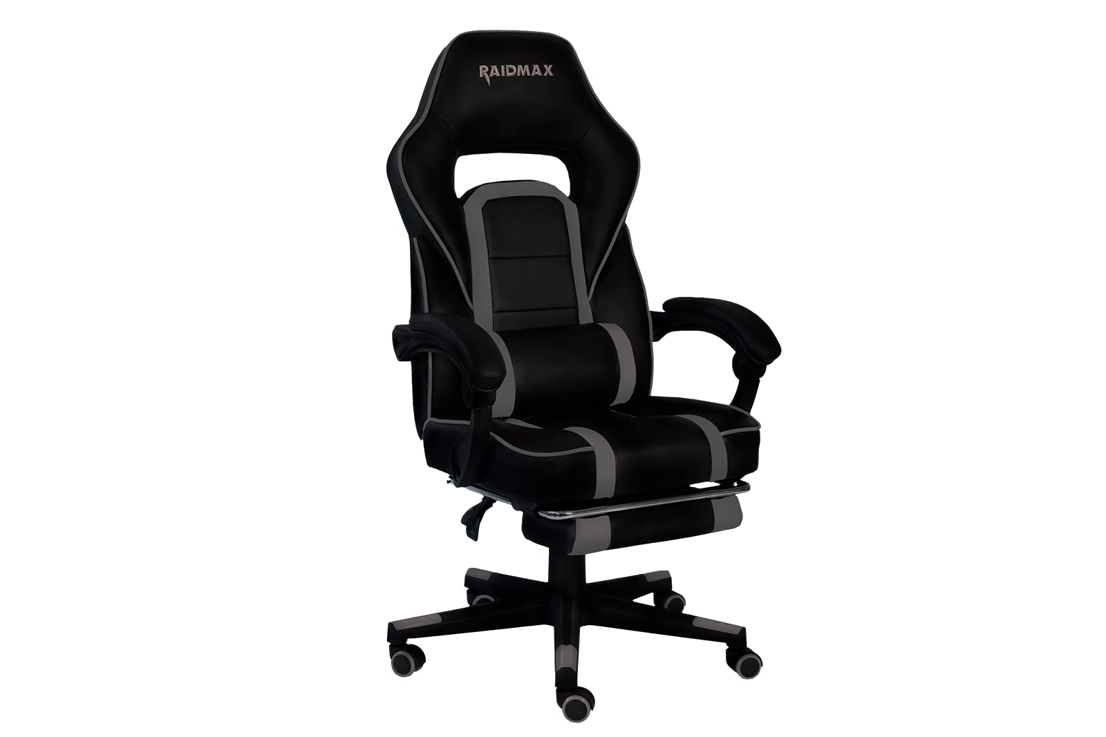 Raidmax Advanced DK701 Series XL Gaming Chair - Ergonomic PU Leather Computer Chair with Padded Armrests, Foldable Footrest & Heavy Duty 350mm Base - Perfect for PC Gaming, Office Work & Home Theater Setup