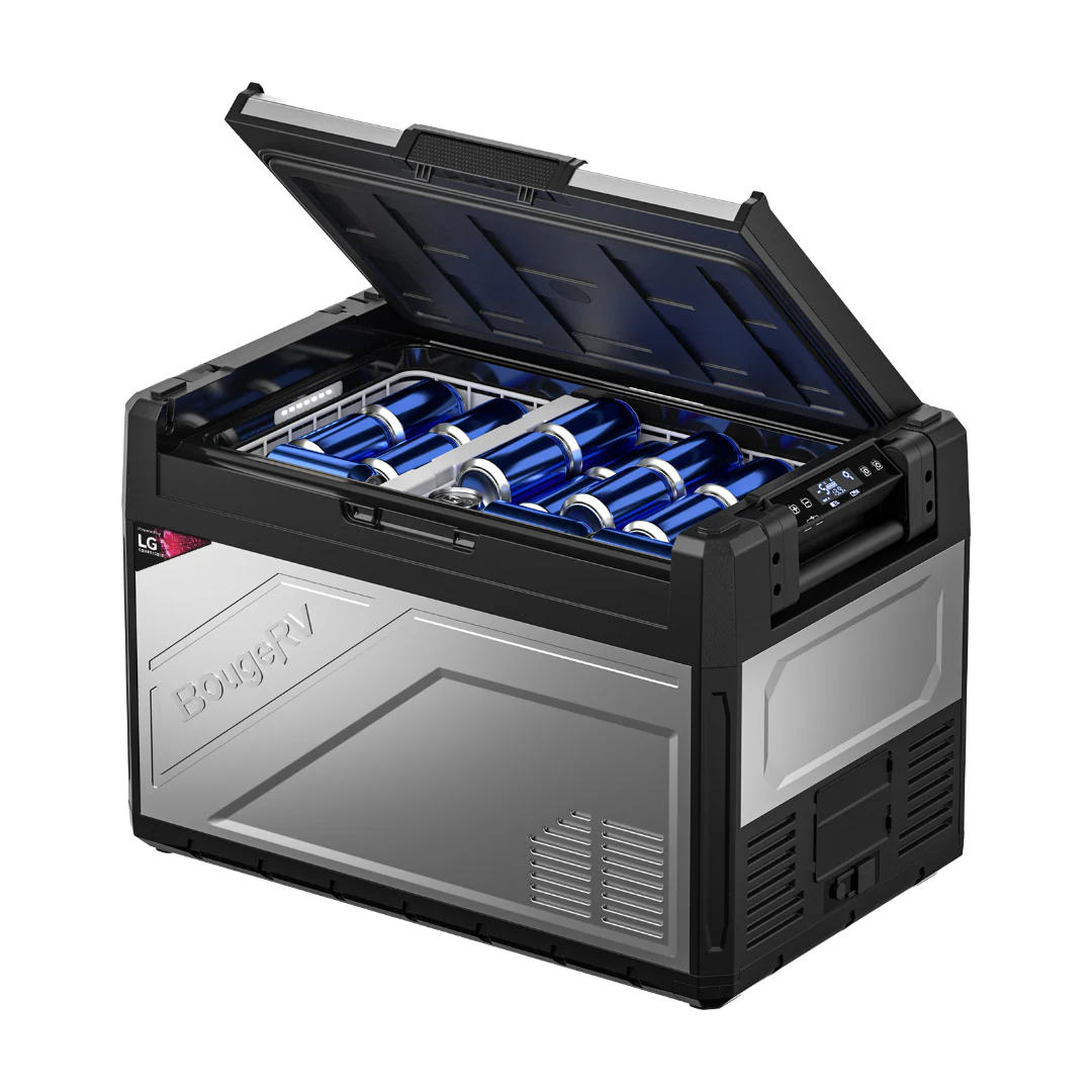 BougeRV Rocky 55QT 12V Dual Zone Portable Car Refrigerator - Perfect for Camping, Road Trips, and Outdoor Adventures