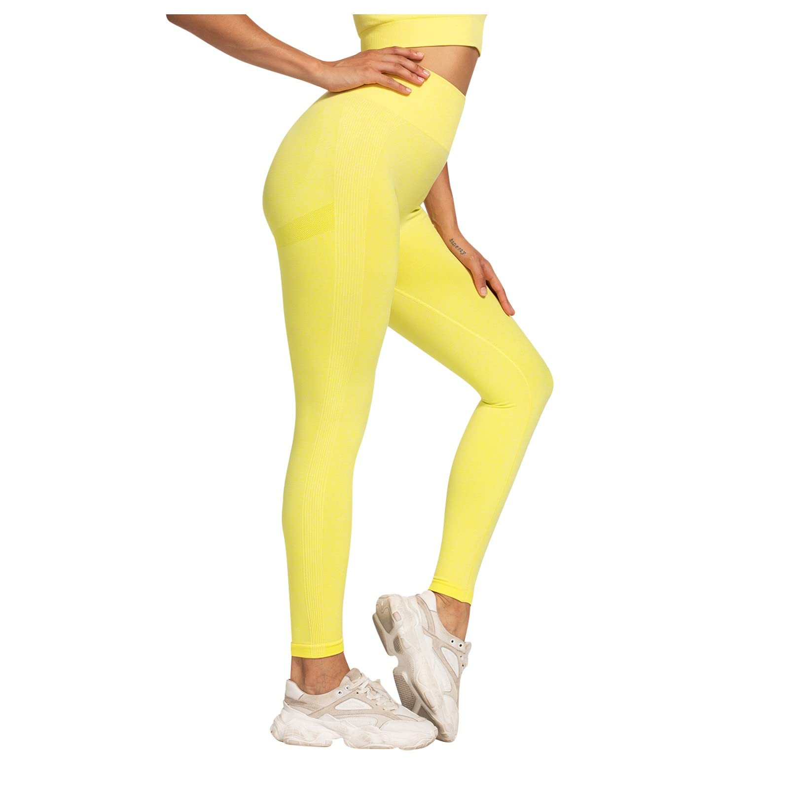 High Waisted Yoga Pants for Women - Seamless Tummy Control Workout Leggings - Gym, Running & Active Wear - Perfect for Yoga, Pilates & Fitness Training