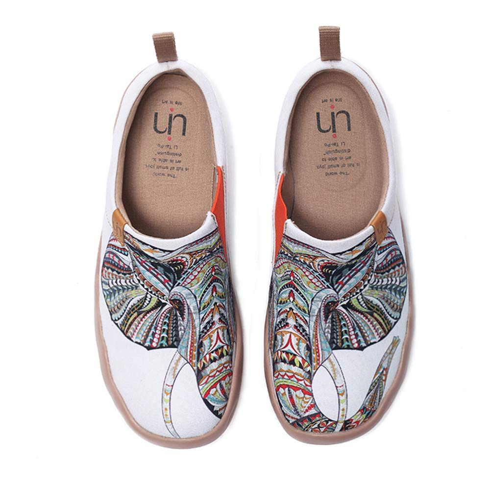 UIN Women's Art Travel Slip-On Shoes - Lightweight Breathable Casual Loafers for Walking, Work & Travel | Comfortable Flats for Women | Perfect for Office, Commuting & Vacation