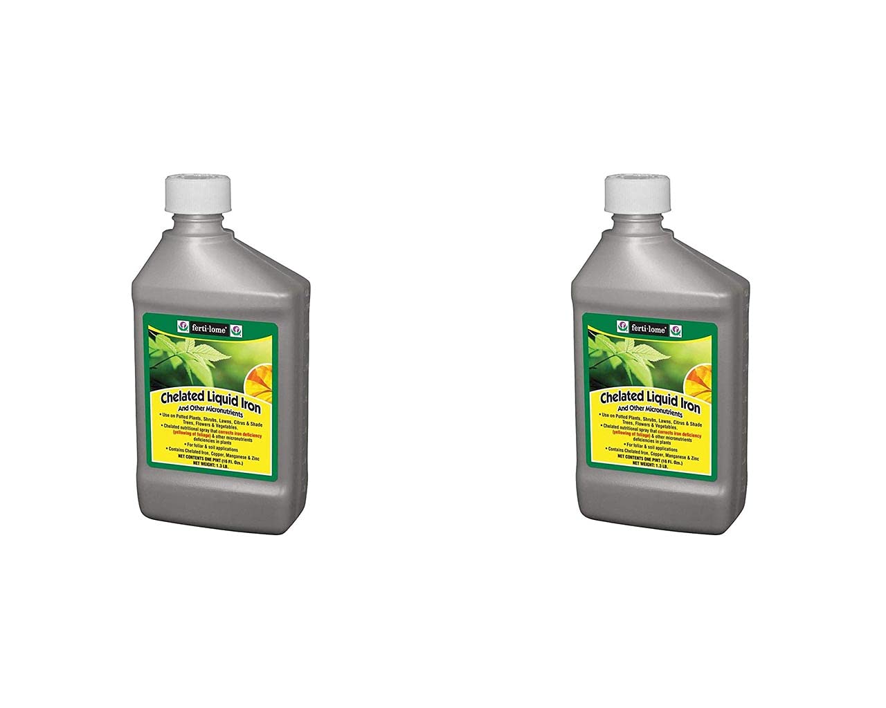 Ferti-Lome Iron Liquid Plant Food - 2 Pack for Indoor & Outdoor Plants - Boosts Greenery & Health for Lawns, Gardens, Houseplants