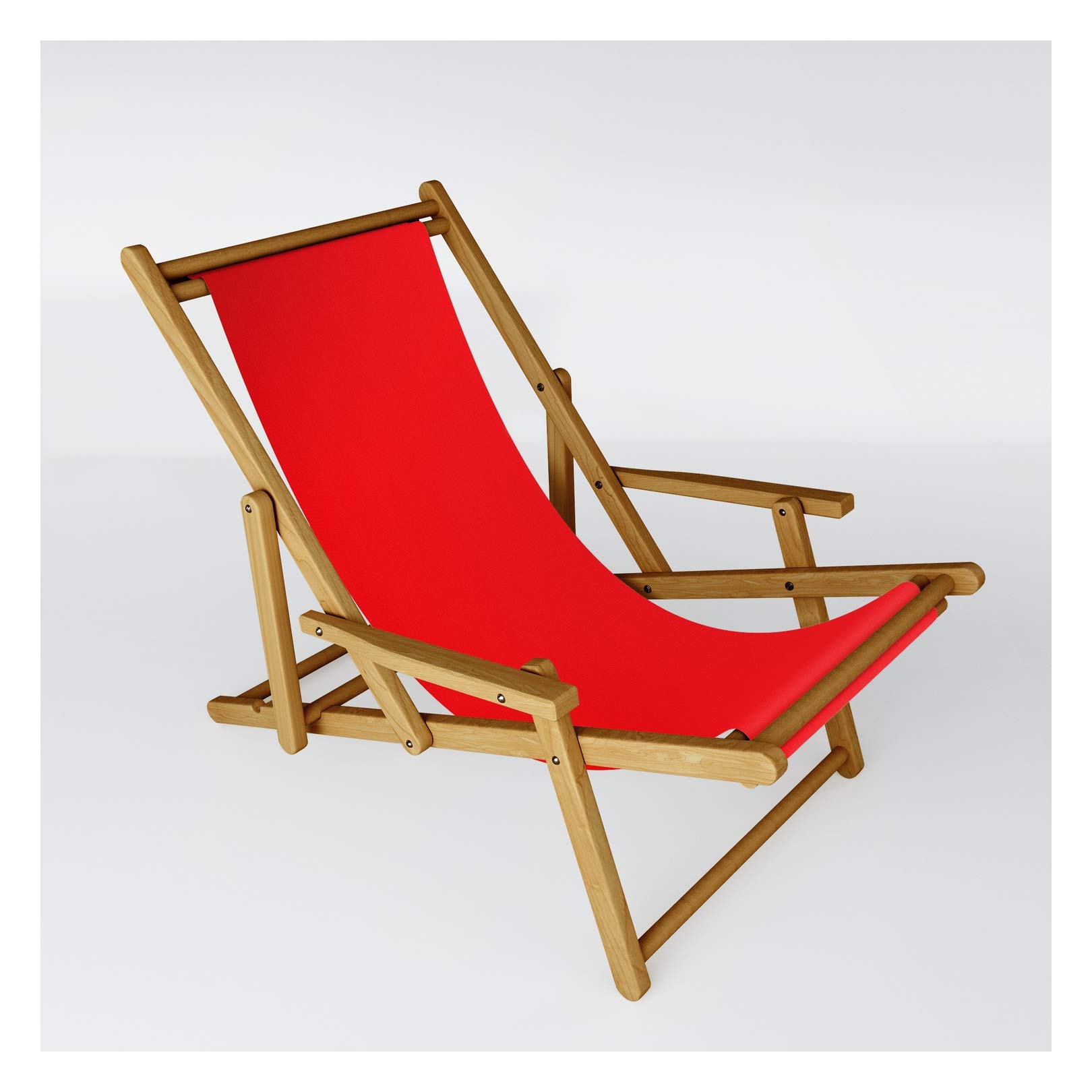 Podartist Sling Chair - Bright Fluorescent Neon Red Fireball Design - One Size - Perfect for Outdoor Patio, Lounge, and Modern Home Decor