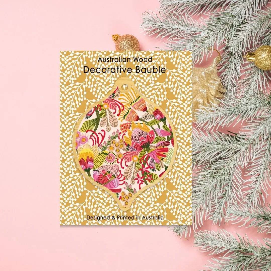 Handmade Wild Proteas Christmas Ornament - Unique Floral Holiday Decoration for Tree, Wreath & Festive Home Decor
