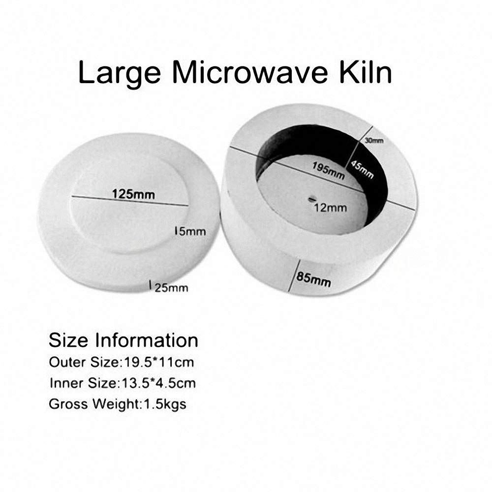 14-Piece Extra Large Microwave Kiln Set for Glass Fusing, Ceramic & Jewelry Making - DIY Arts & Crafts Kit for Home Studio, Classroom & Professional Use