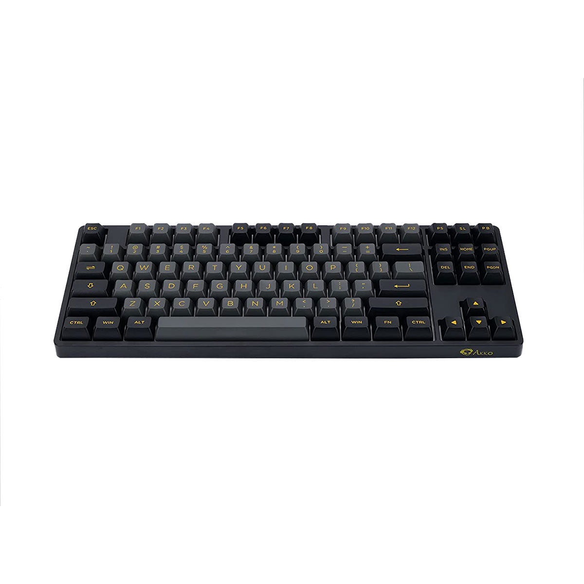 Akko 5087B Plus Black & Gold Wireless Mechanical Keyboard - Hot Swappable, RGB Backlit, CS Silver Switch for Gaming & Office Use