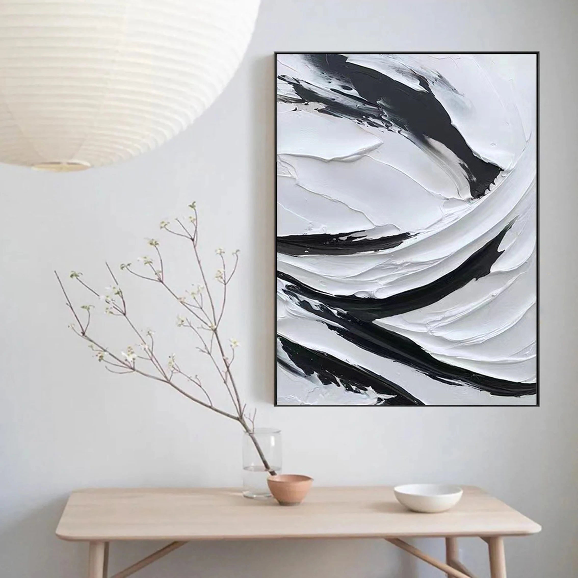 Minimalist Textured Plaster Art Painting - MM043 | Modern Abstract Wall Decor for Living Room, Bedroom & Office