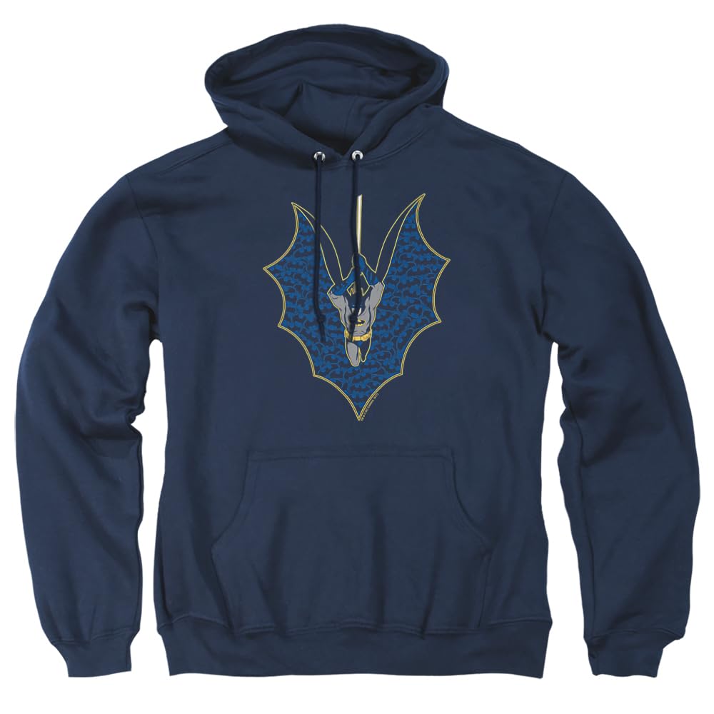 Batman Bat Fill Unisex Hoodie for Adults - Soft Pullover Sweatshirt for Casual Wear & Cosplay | DC Comics Fan Apparel