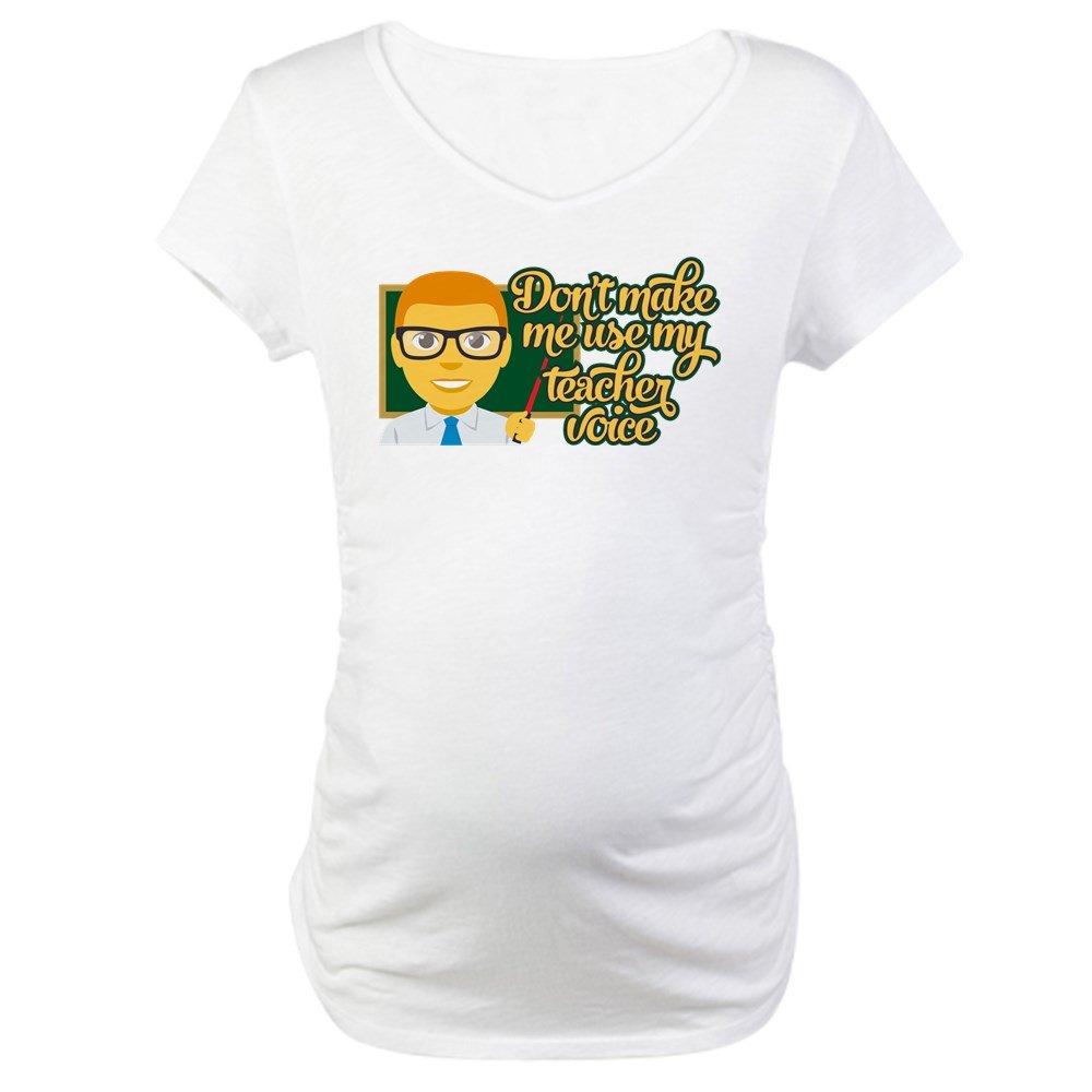 Emoji Teacher Voice Maternity T-Shirt - Funny Pregnancy Tee for Expecting Moms - Perfect for Baby Showers, Maternity Photos & Pregnancy Announcements