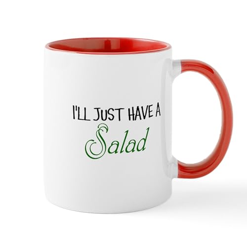 White/Red Inside - Salad Mug
