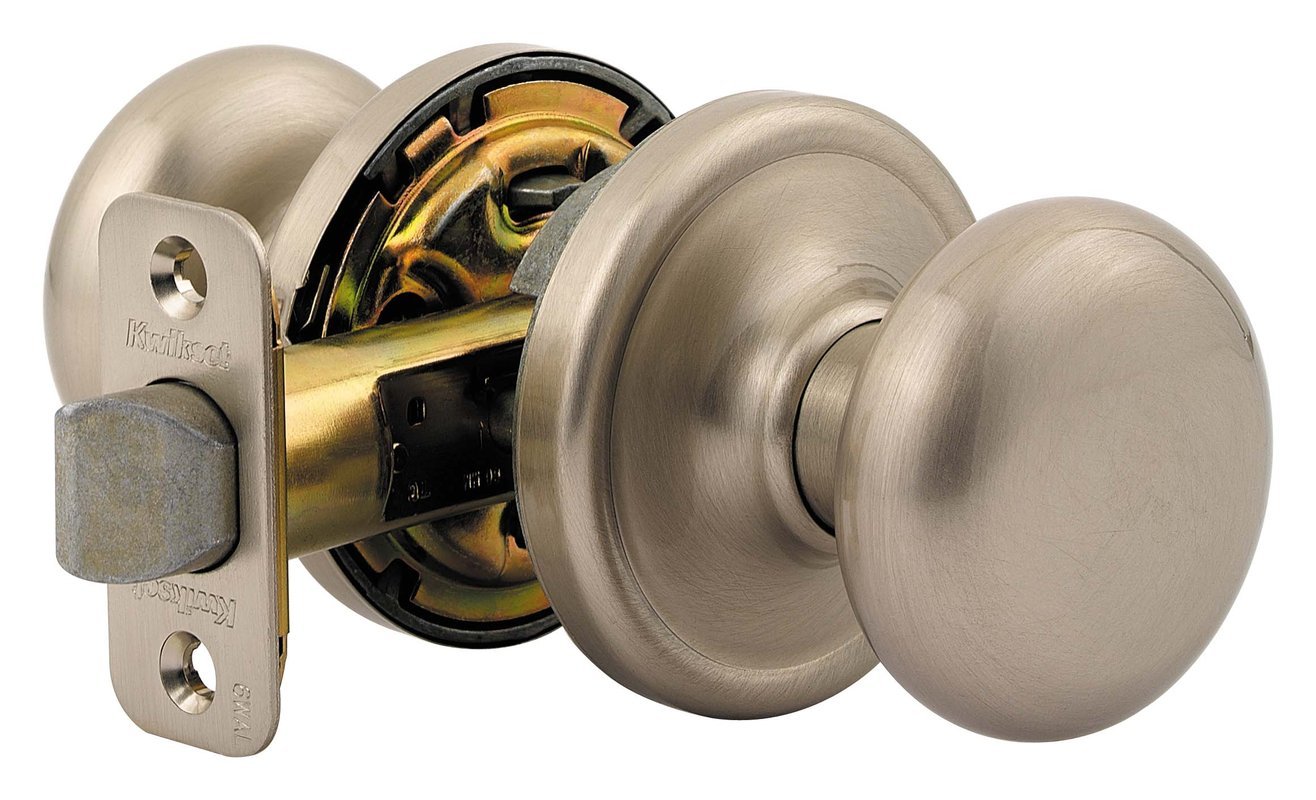 Kwikset Hancock Hall/Closet Door Knob in Satin Nickel - Durable & Stylish Interior Door Hardware for Bedrooms, Closets & Hallways