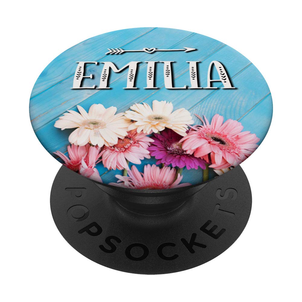 Emilia Flowers Gift - Handmade Rose in Pink, Blue & Black on Barnboard - Perfect for Home Decor, Wedding Centerpieces & Romantic Gifts