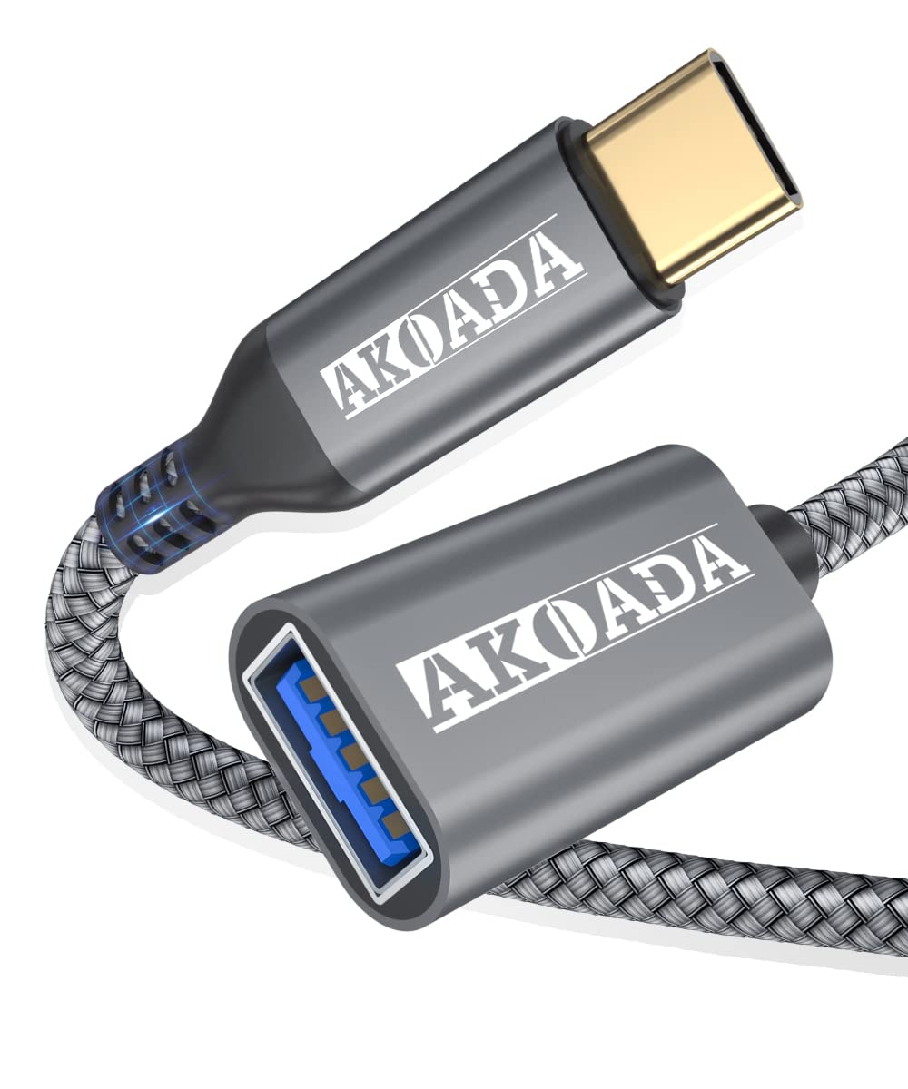 USB C to USB 3.0 Adapter Cable - 3.3ft Type C Male to USB A Female OTG Converter for iPhone 13-16 Pro Max, iPad Pro, MacBook Pro/Air 2023, Samsung Galaxy S24/S23 - Fast Data Transfer & Charging for Laptop, Phone, Tablet, Camera