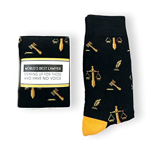 Funny Lawyer Socks for Men & Women - Novelty Law & Justice Gifts for Graduation, Courtroom & Office - Perfect for Attorneys, Law Students & Legal Professionals
