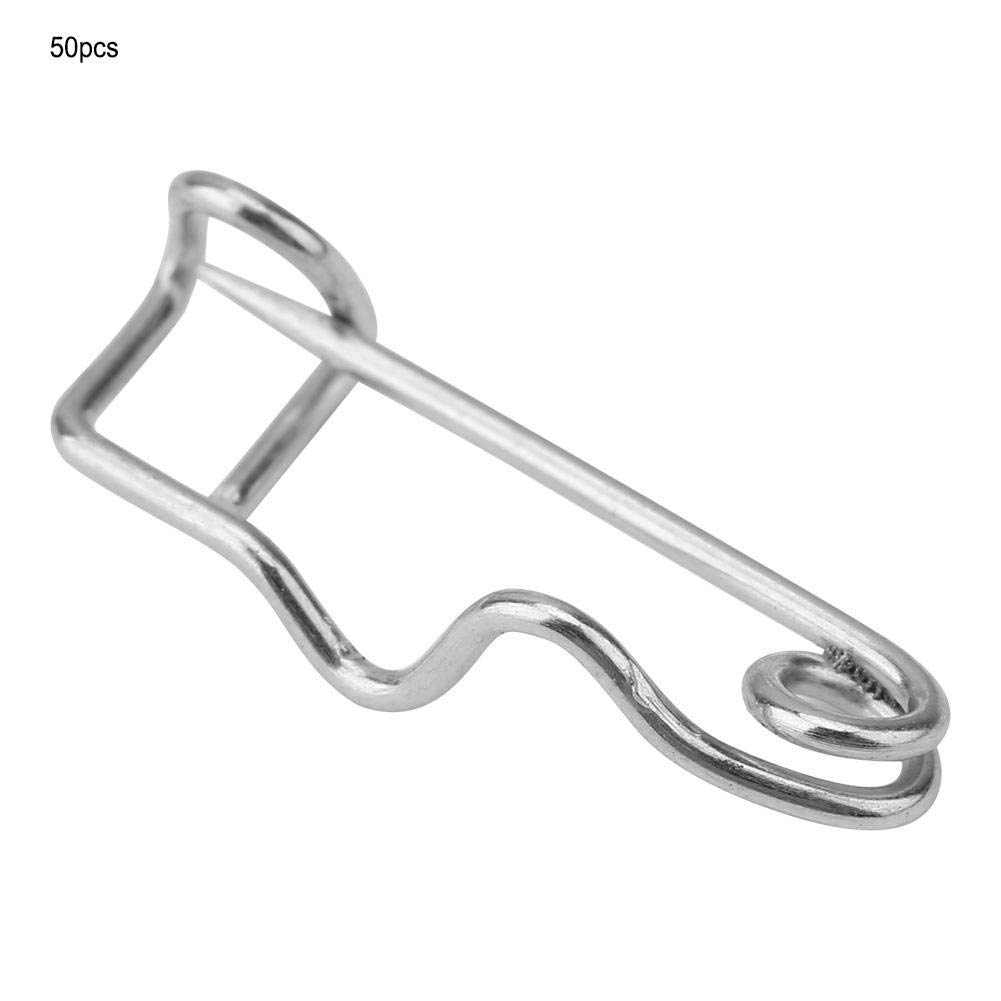 Hilitand 50pcs 22mm Metal Safety Pins - Brooch Locking Pin Clasp Fastener for Sewing, DIY Crafts & Jewelry Making - Durable Stainless Steel Safety Pins for Clothing, Quilting & Fabric Projects
