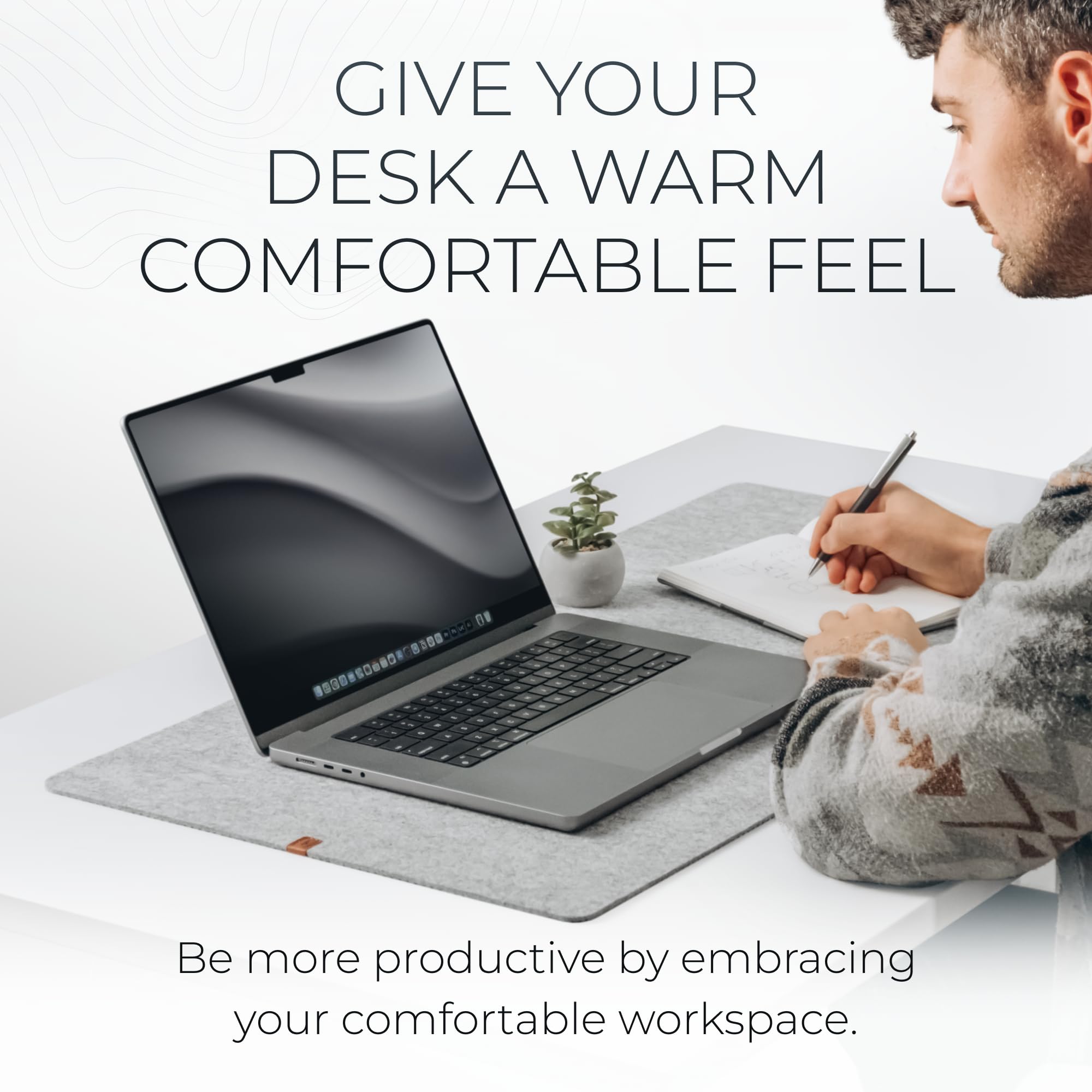 Nordik Large Felt Desk Mat - 35