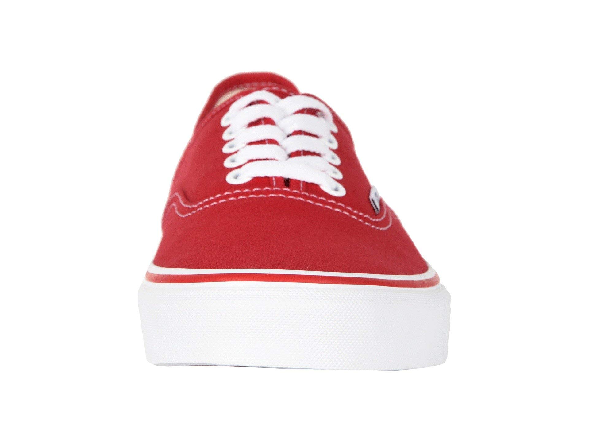 Vans Authentic Classic Skate Shoes - Men's Size 9 in Vibrant Red | Comfortable Canvas Sneakers for Skateboarding, Casual Wear & Street Fashion