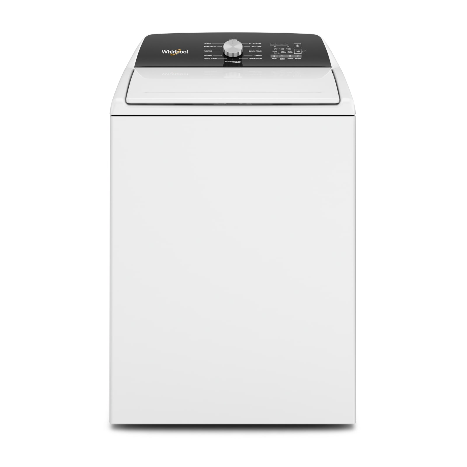 Whirlpool WTW5015LW 5.2 Cu.Ft. White Top Load Washing Machine with Built-In Faucet - Perfect for Laundry Rooms, Basements & Small Spaces