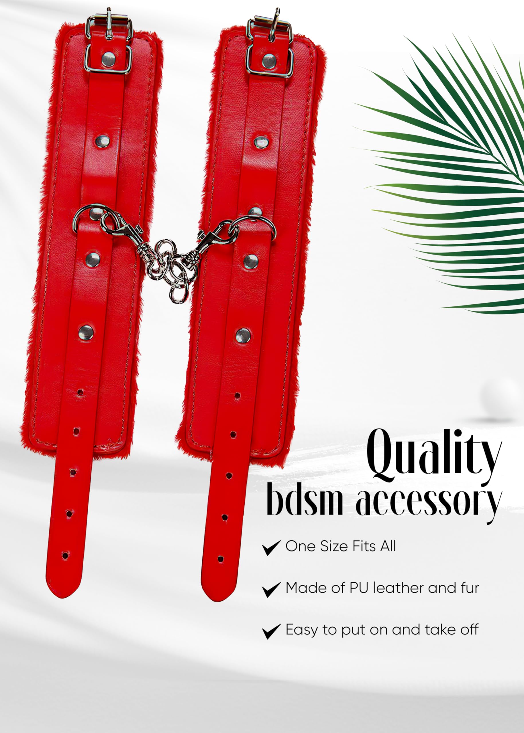 Feather Tickler Blindfold Mask with Adjustable Handcuffs - Soft Fluffy BDSM Starter Kit for Couples - Sensual Fetish Toys for Romantic Play & Spicing Up Your Intimate Moments