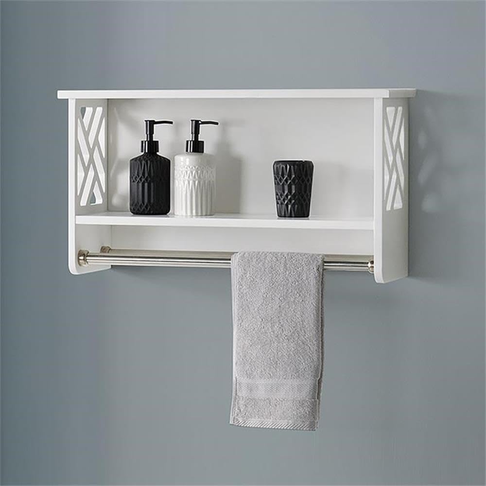 Alaterre Dorset Over The Toilet Storage Cabinet - White Bathroom Organizer for Towels, Toiletries & Small Spaces | Perfect for Apartments & Compact Bathrooms