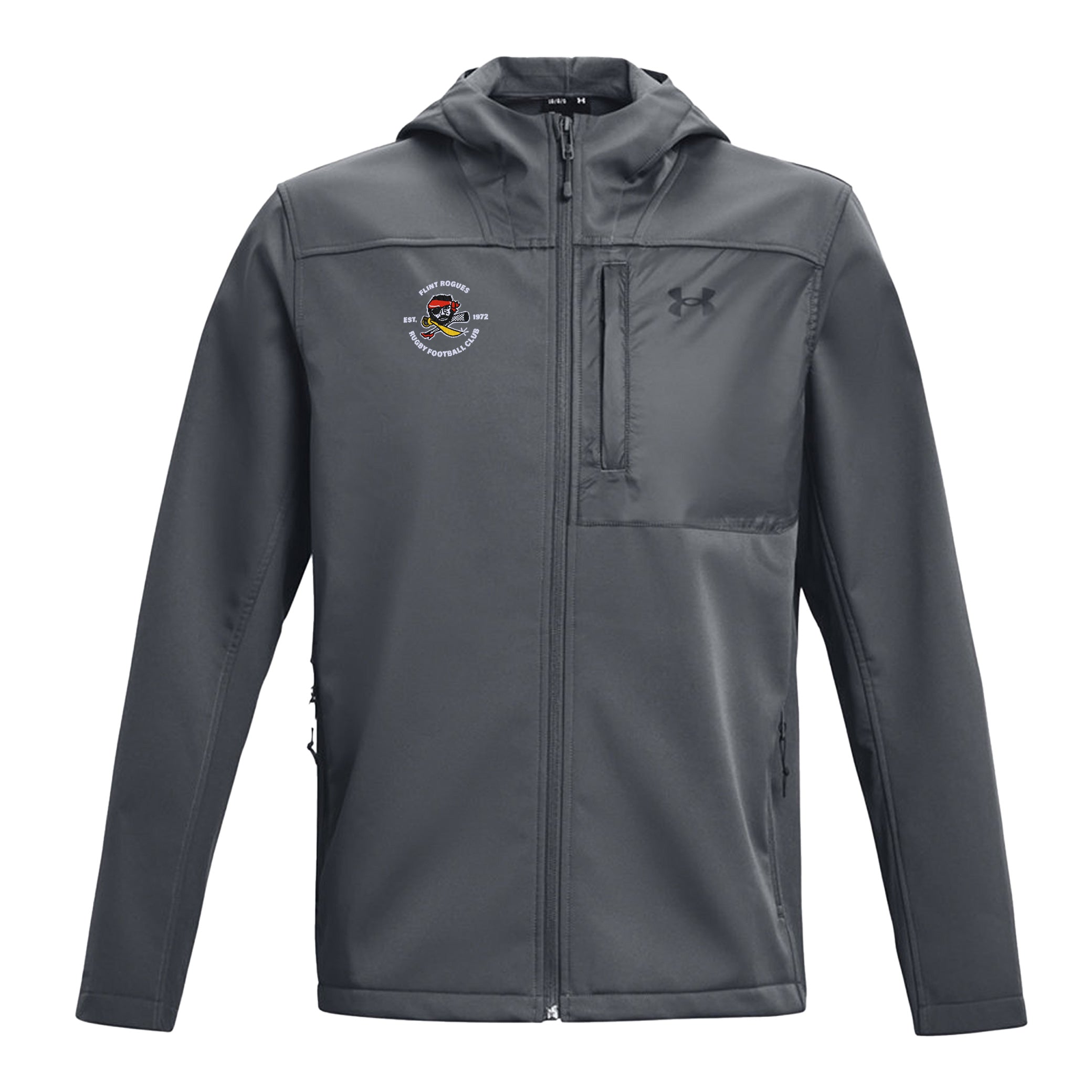 Flint Rogues RFC UA CGI Hooded Jacket - Waterproof Windbreaker for Outdoor Sports & Urban Streetwear | Perfect for Hiking, Running & Casual Wear