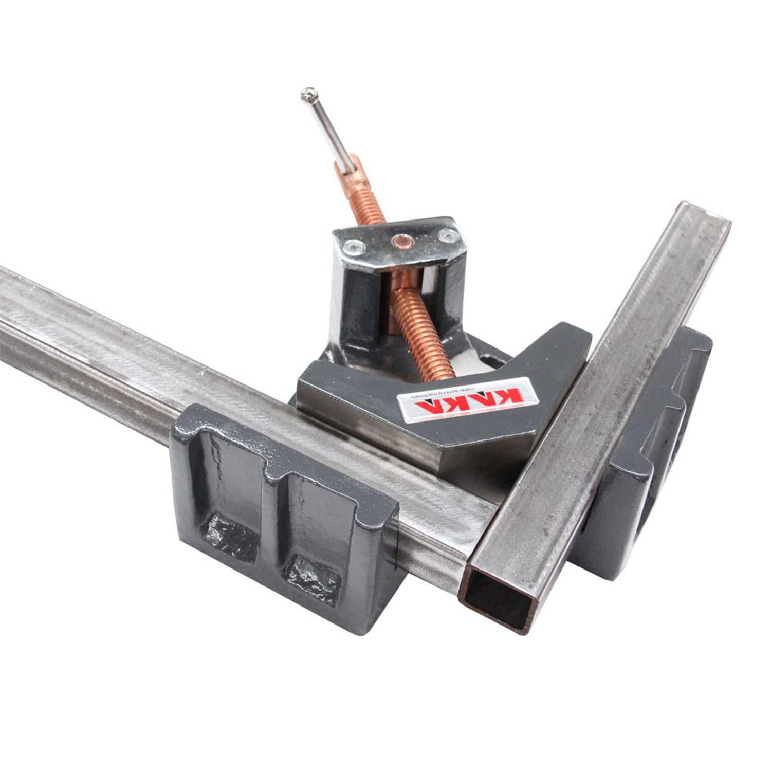 KAKA INDUSTRIAL AC-100 Heavy Duty 90 Degree Angle Clamp Vice - Solid Cast Iron Welding Clamp for Metalworking, Woodworking & DIY Projects - Perfect for Welding, Carpentry and Workshop Applications