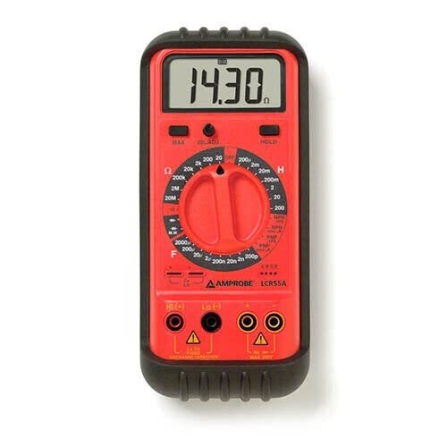 Amprobe LCR55A Digital LCR Meter - Inductance, Capacitance & Resistance Tester for Electronics, DIY Projects & Electrical Maintenance - Professional Component Testing Tool for Engineers & Technicians