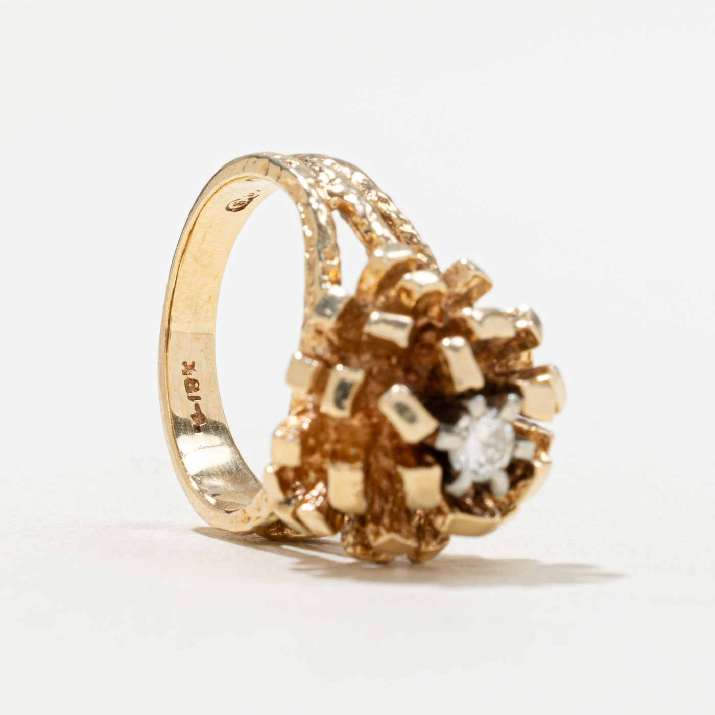 0.15ct Single Stone Diamond Cocktail Ring for Women - Size 5.5 | Elegant Wedding, Anniversary & Evening Party Jewelry Gift