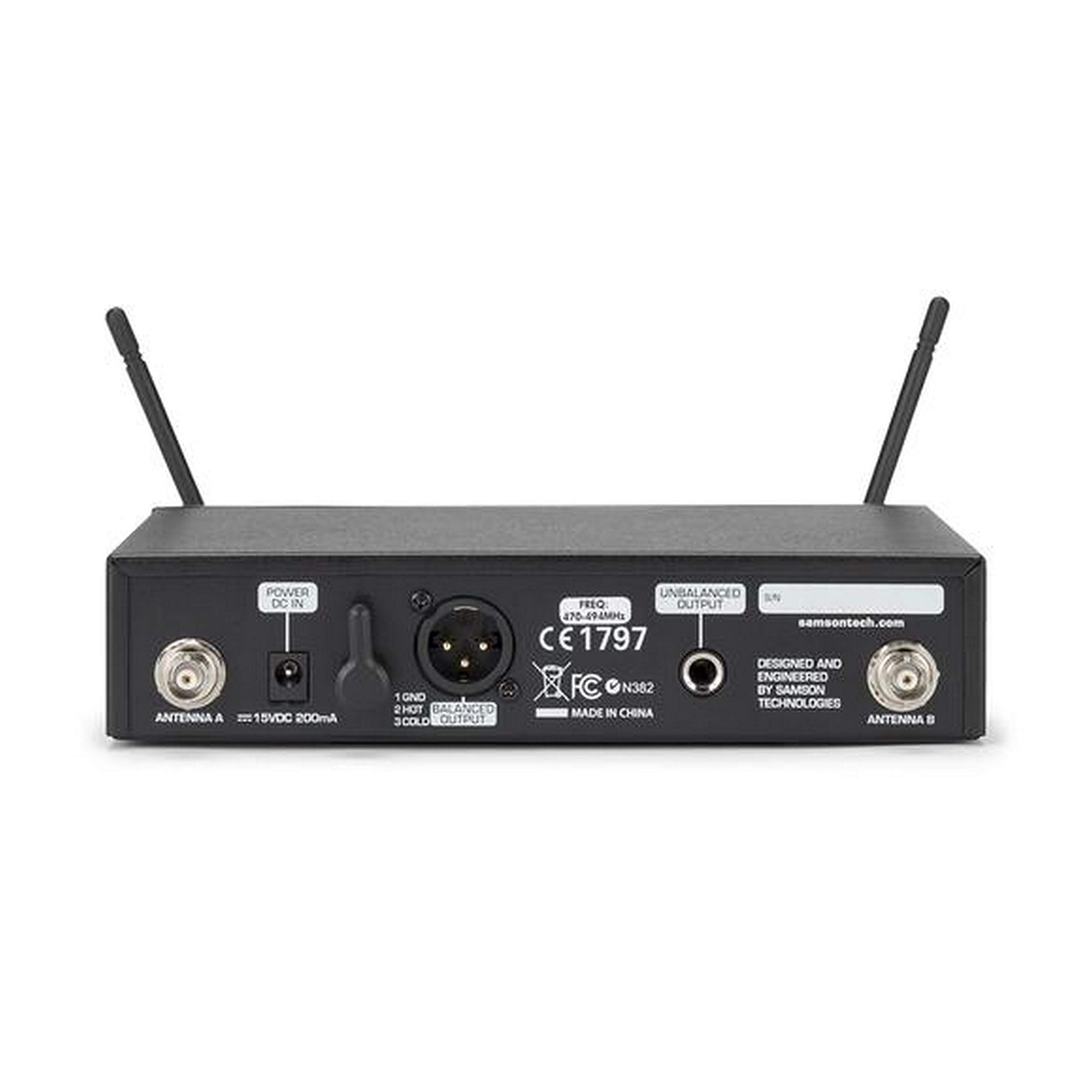 Samson CR99 Wireless Receiver for Concert 99 System - 470-494MHz (Band K) - Ideal for Live Performances, Events & Professional Audio Setups