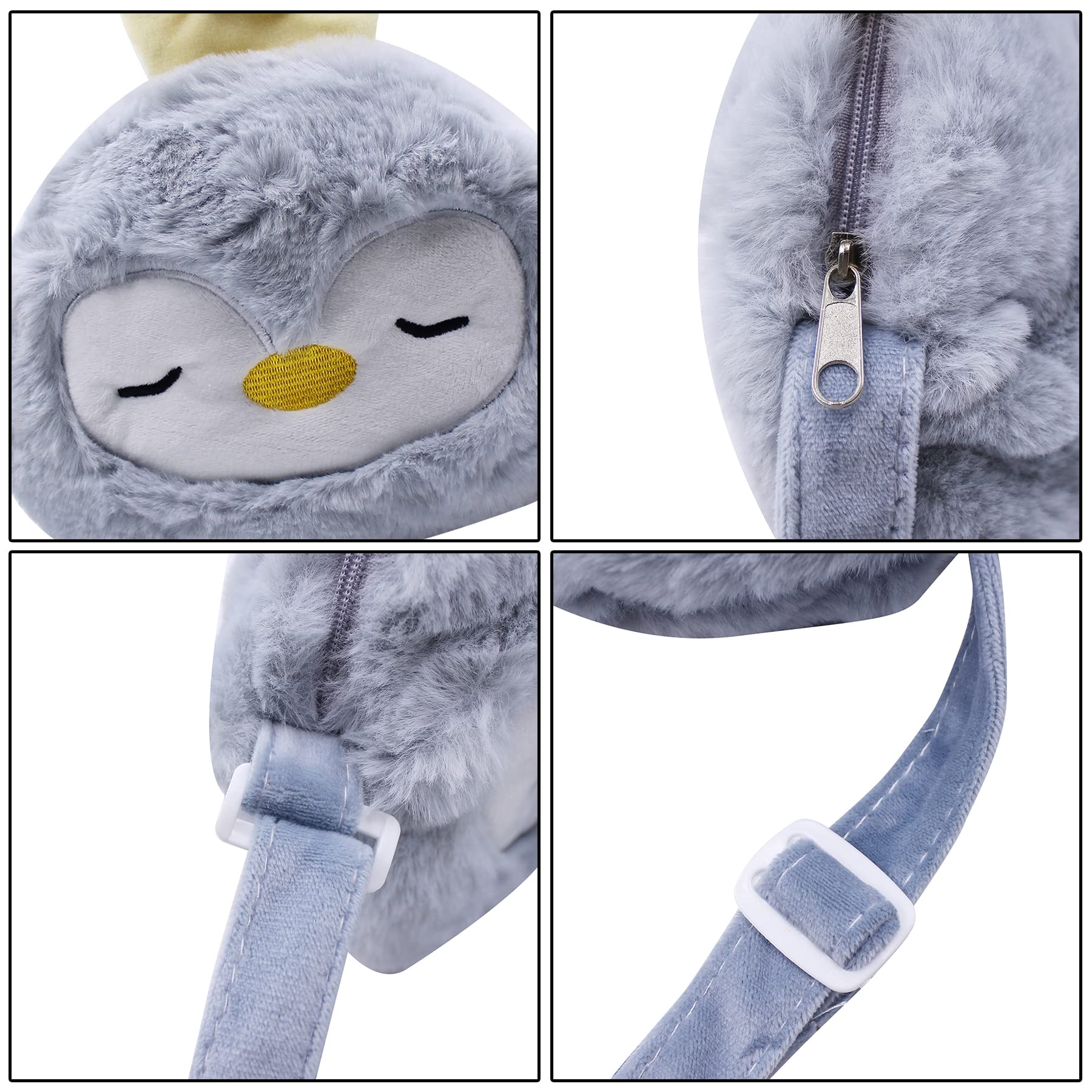 Adorable Cartoon Plush Animal Crossbody Bag for Women & Girls - Soft Fluffy Shoulder Purse, Cute Messenger Satchel Handbag - Perfect for School, Travel, Shopping & Daily Use