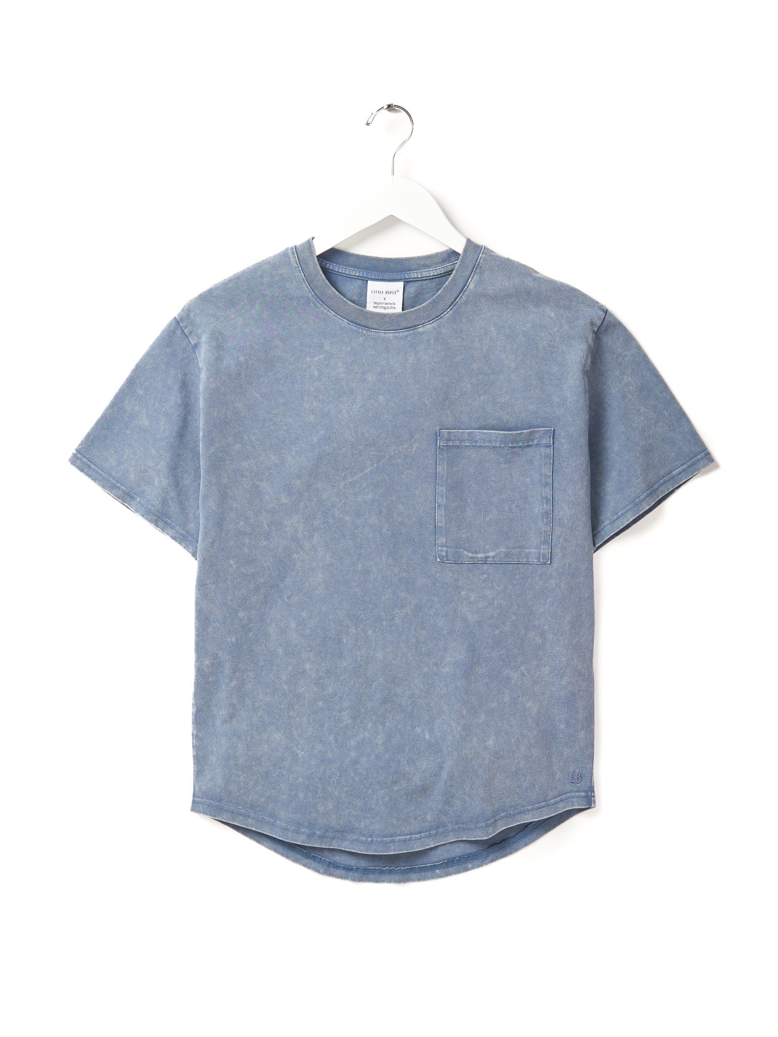 Vintage Acid Wash Pocket T-Shirt for Men - Soft Distressed Cotton Tee with Chest Pocket - Navy Blue Casual Shirt | Perfect for Streetwear, Weekend Outfits & Layered Looks