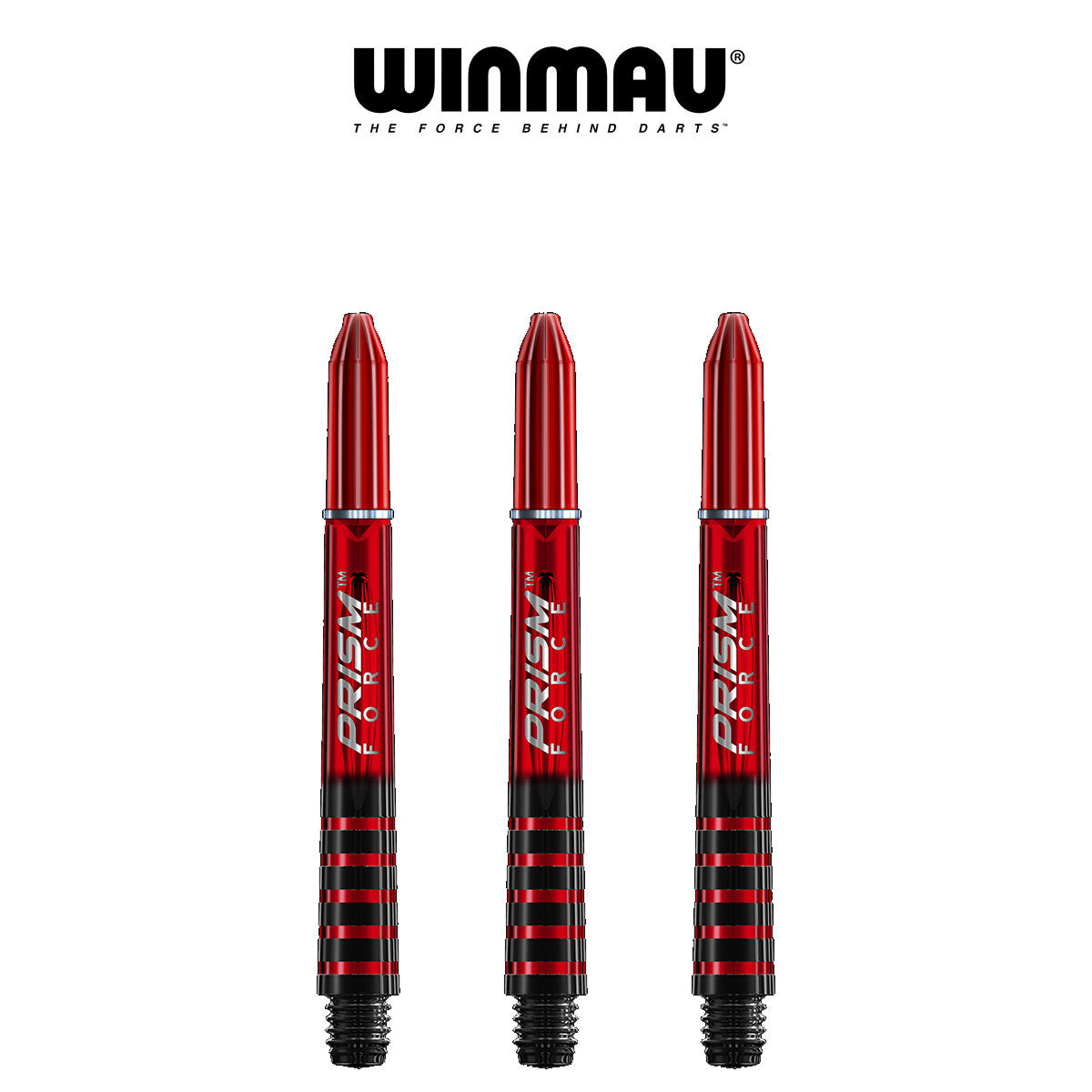 WINMAU Prism Force Ring Lock Dart Shafts - Professional Steel Tip Dart Accessories for Precision Play (International Red) - Perfect for Tournaments, Leagues & Home Practice