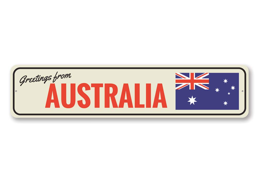 Australian Flag Patriotic Aluminum Street Sign - 4