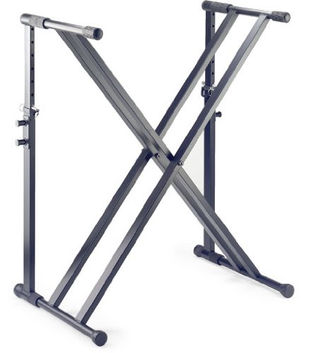 Stagg KXS-A12 Heavy Duty Double X Keyboard Stand for Piano, Synthesizer & Digital Pianos - Perfect for Live Performances, Studio Sessions & Home Practice