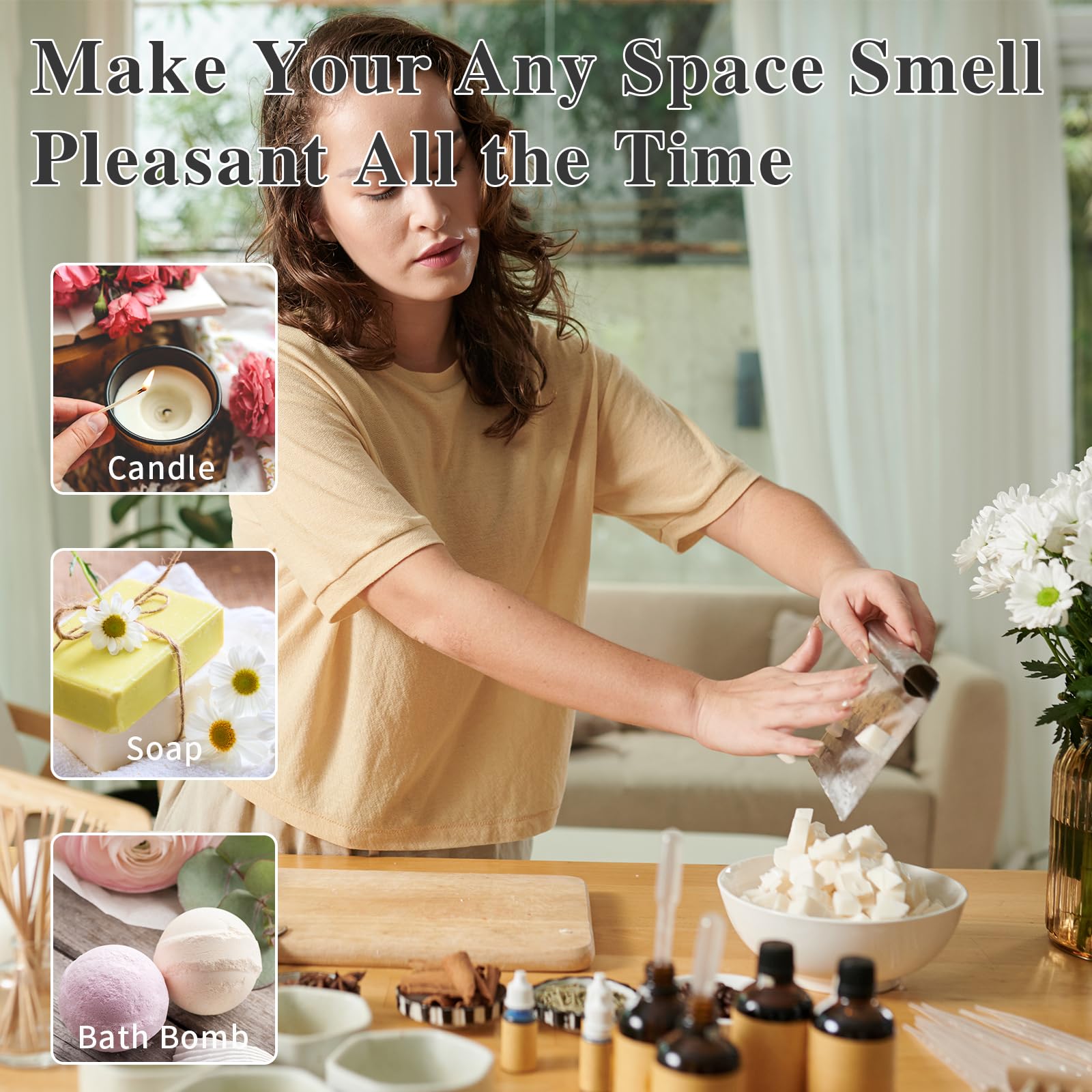 Premium Almond & Vanilla Essential Oil for Diffusers - 100ml (3.38 FL.OZ) Aromatherapy Oil for Home, Humidifiers, Yoga, DIY Candles & Soap Making - Relaxing Scent for Spa, Meditation & Stress Relief