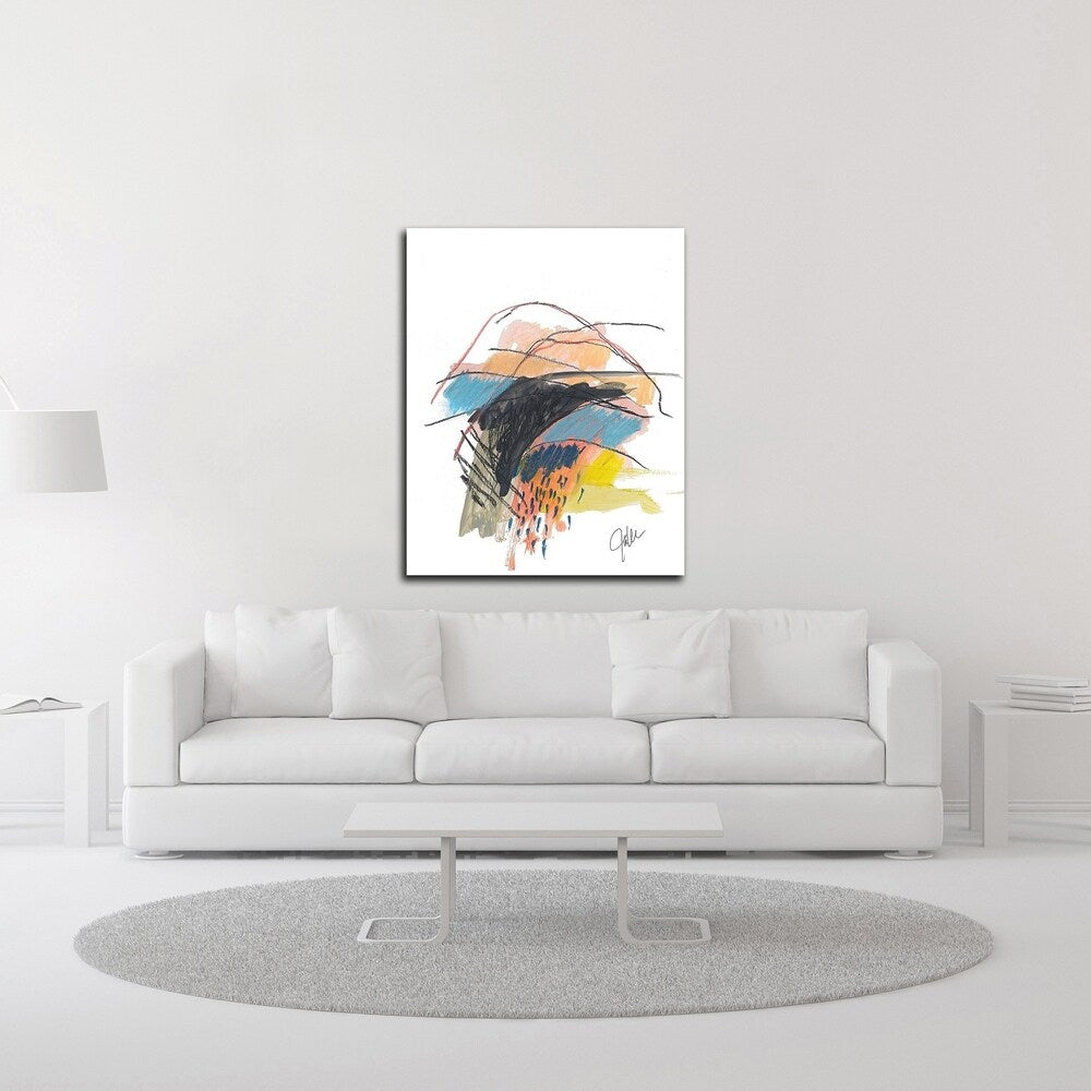Abstract Landscape No. 29 by Jan Weiss - Premium Canvas Wall Art Print - Ready to Hang - Modern Home & Office Decor for Living Room, Bedroom or Gallery