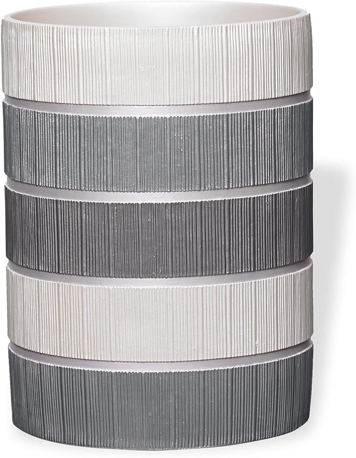 Stylish 2.1 Gallon Small Trash Can for Bathroom, Office & Bedroom - Modern Grey Waste Basket for Dorms, Desktop & Compact Spaces - Perfect for Home, Office & Restroom Organization