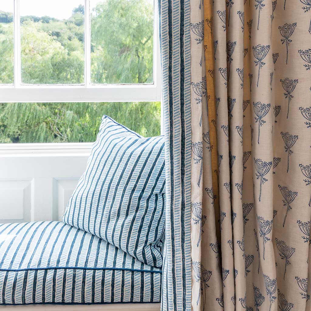 Greencombe Block Printed Fabric Brochure - Premium Handcrafted Cotton Textile for Home Decor, Fashion & DIY Projects - Perfect for Curtains, Quilting, Apparel & Crafting