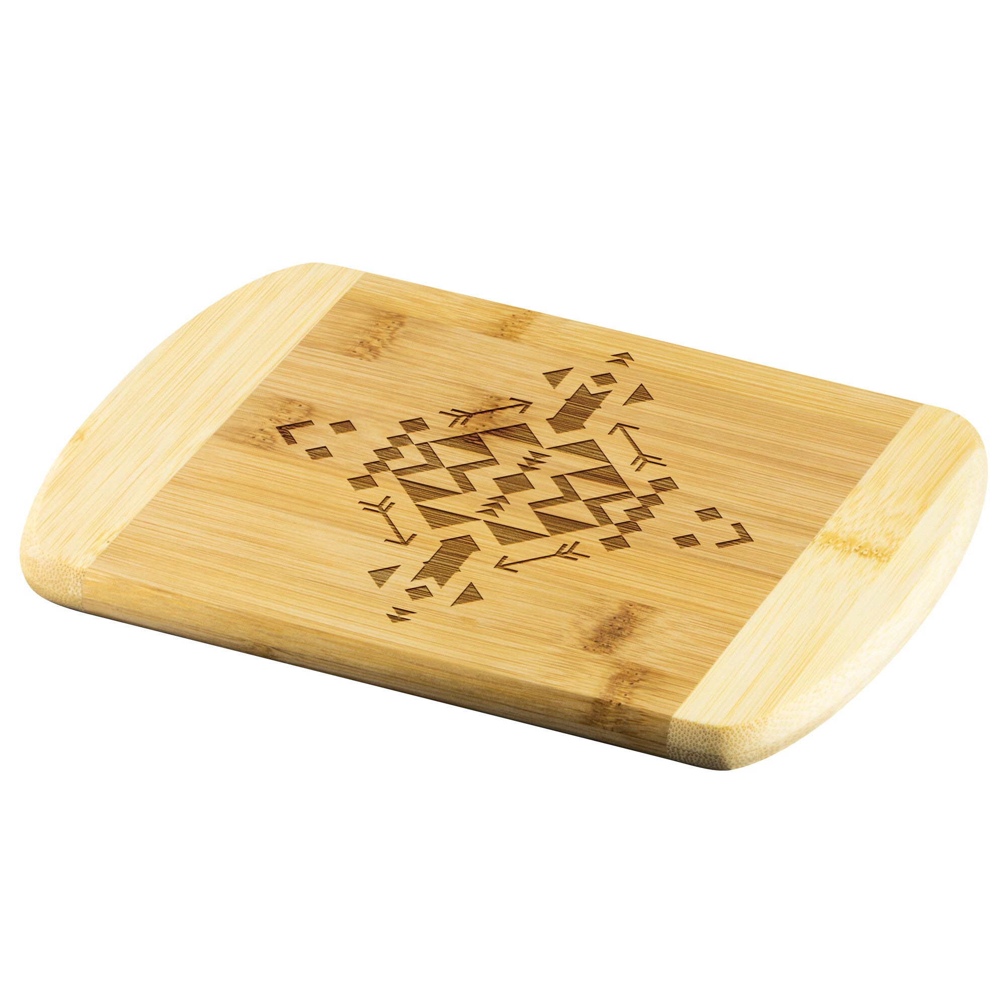 Organic Bamboo Southwestern Serving Board - Durable Cutting Board for Charcuterie, Cheese & Entertaining | Perfect for Kitchen, Dining & Party Use