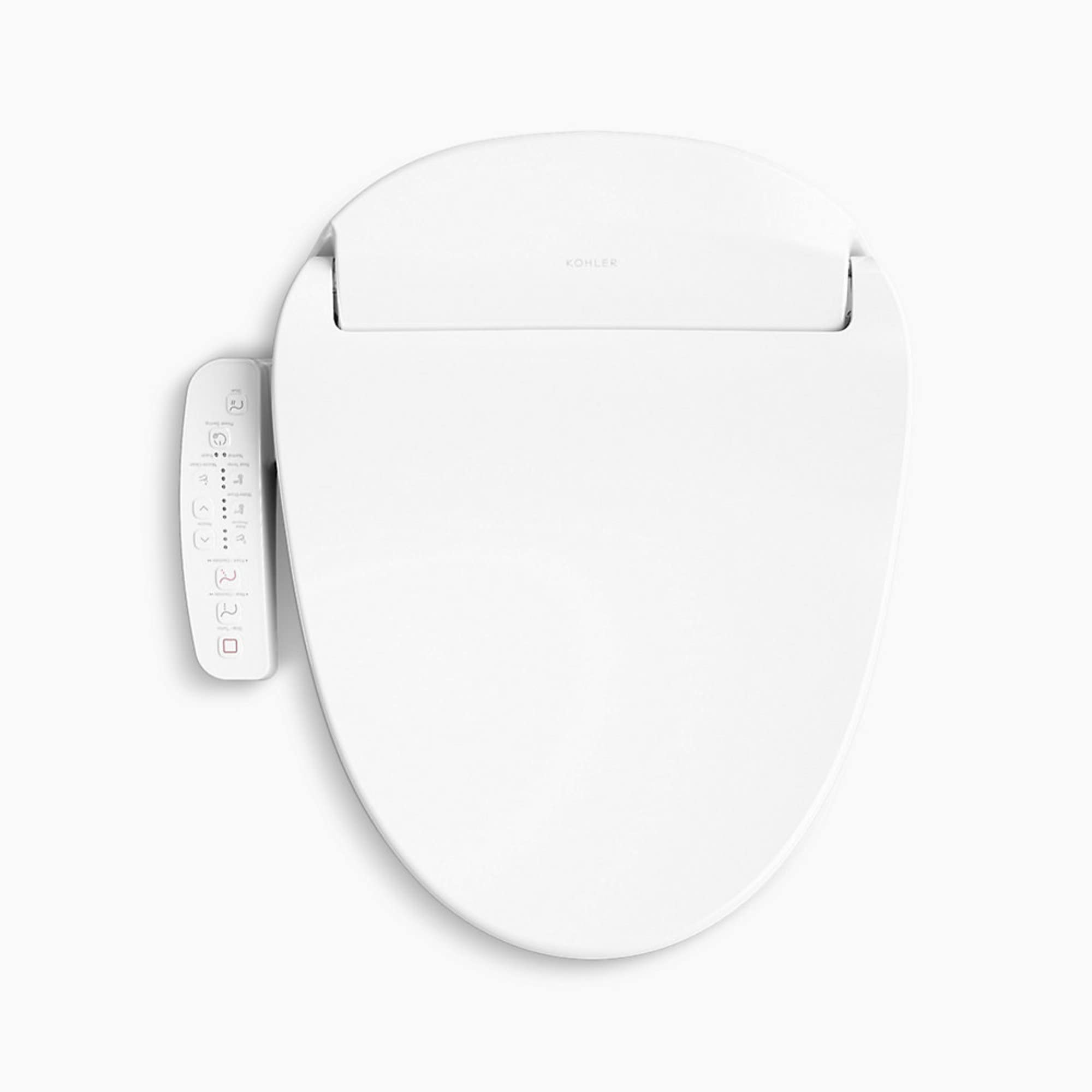 KOHLER Purewash E580 Round Bidet Toilet Seat - White, Quiet-Close Lid, Self-Cleaning Nozzle, Adjustable Water Pressure & Temperature - Perfect for Modern Bathrooms & Luxury Home Upgrades