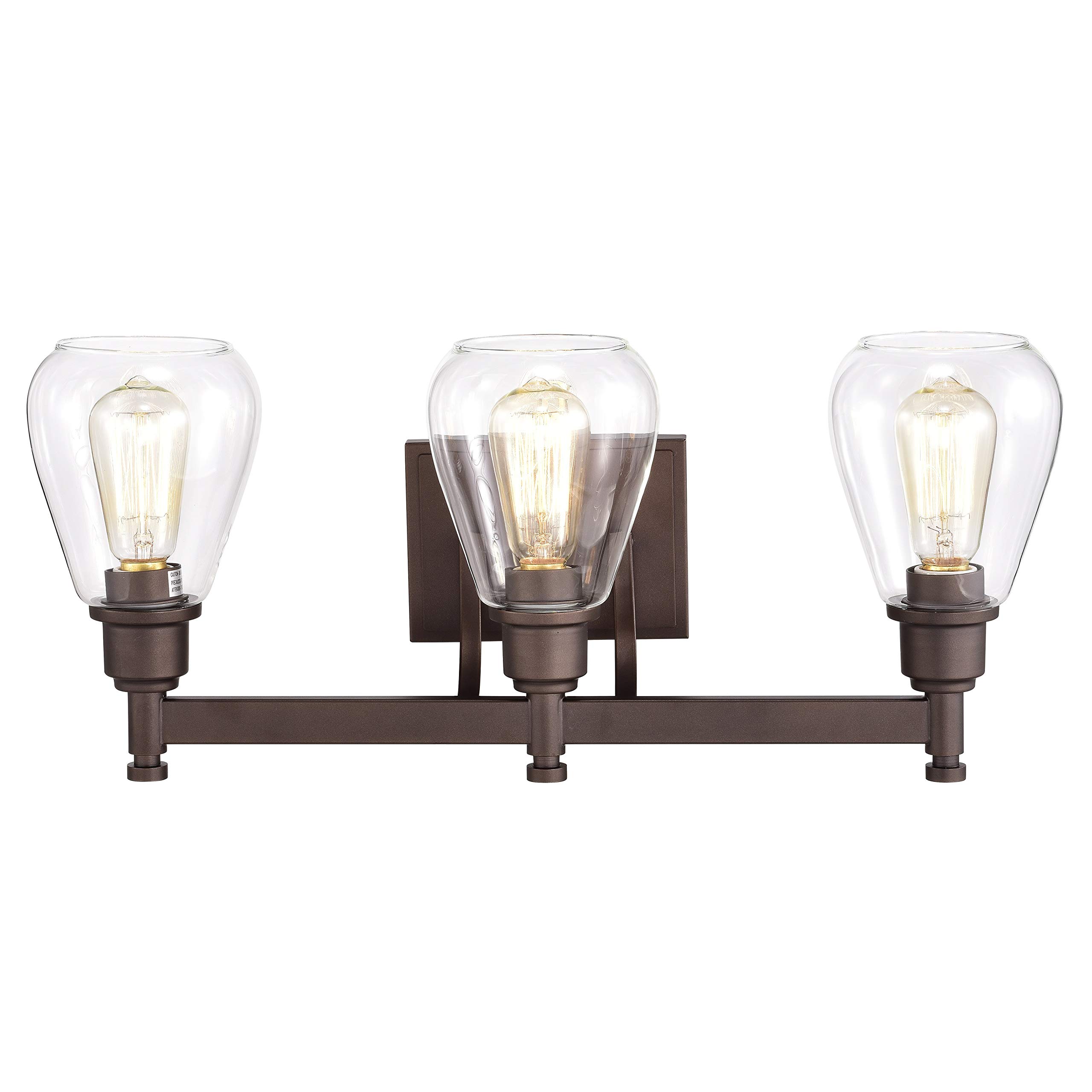 Chloe Lighting Hudson Transitional 3-Light Oil Rubbed Bronze Bathroom Vanity Light Fixture 23
