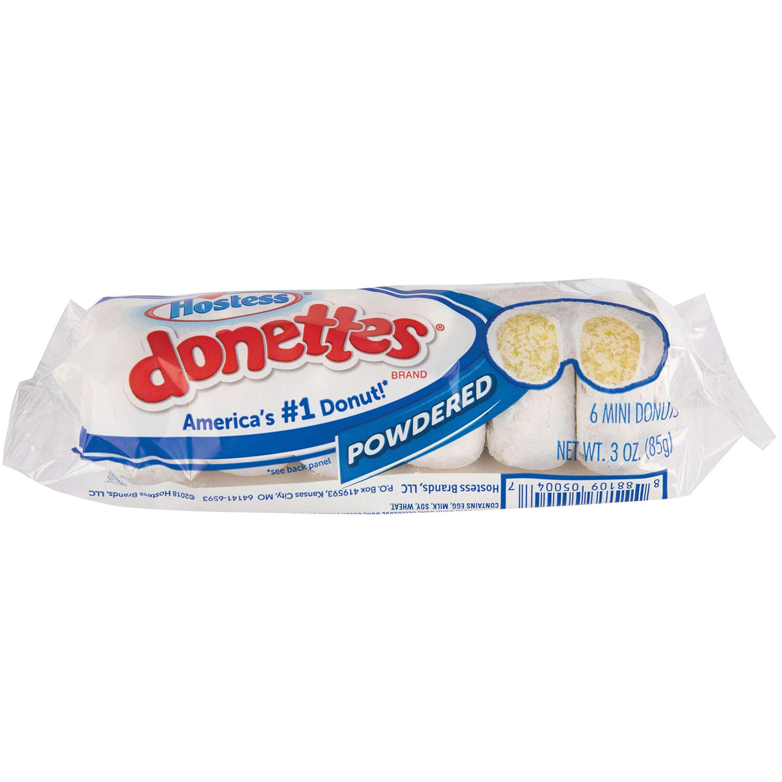 Hostess Donettes Variety Pack - Powdered, Frosted, Double Chocolate & Crunch Donuts (12 Pack) | Perfect for Office Snacks, School Lunches & Party Treats