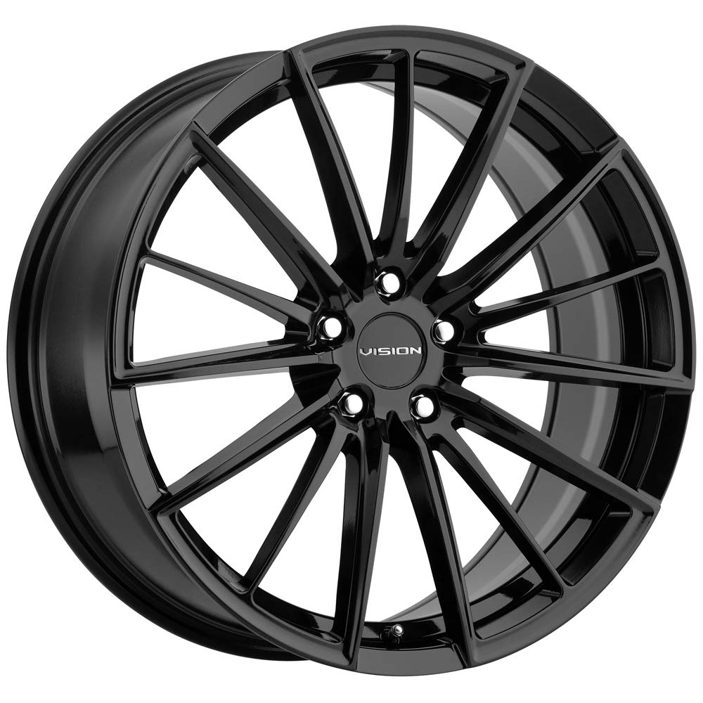 Vision 473 Axis 16x7.5 5x115 +34mm Gloss Black Alloy Wheel Rim 16 Inch - Perfect for Ford Mustang, Chevy Camaro & Dodge Charger Custom Upgrades