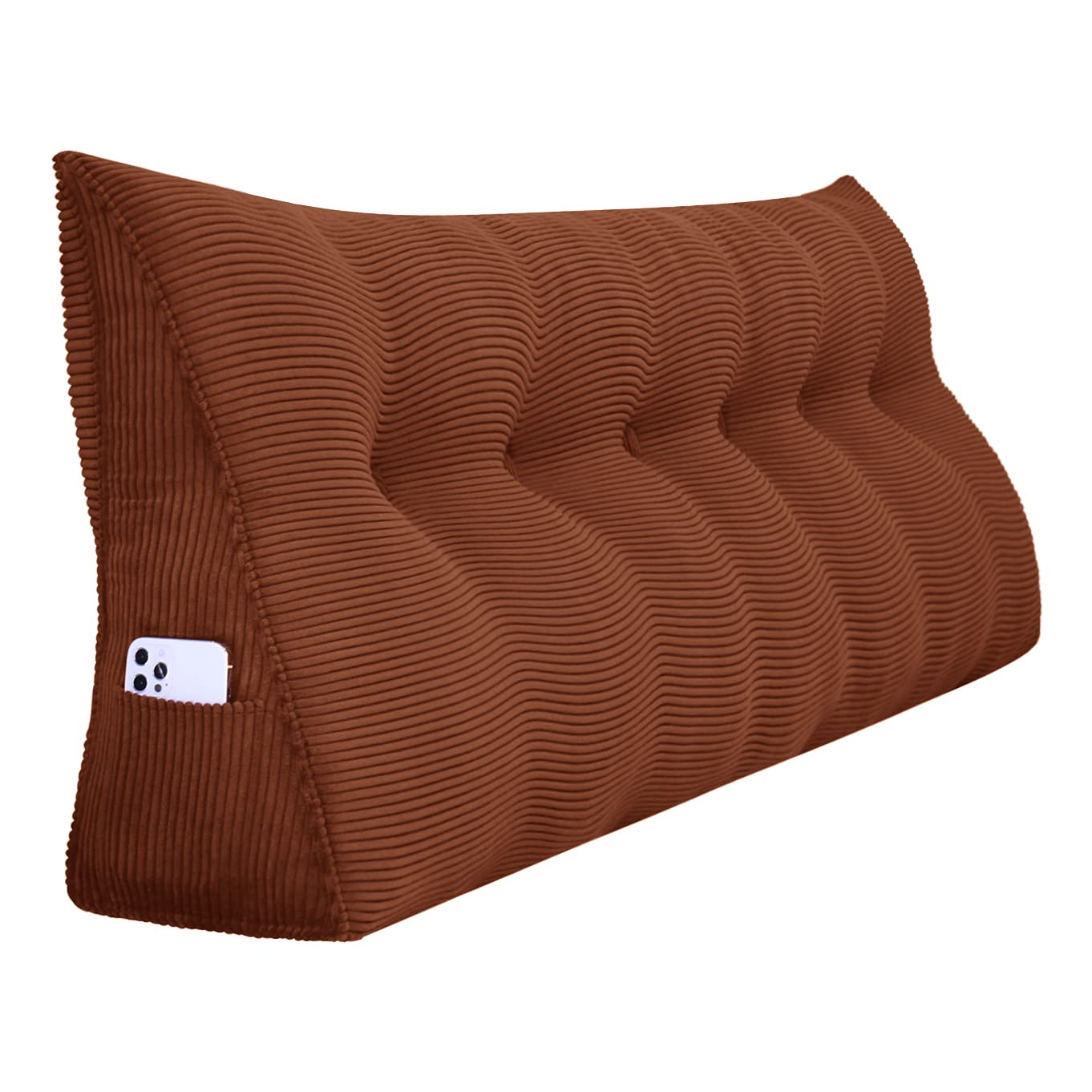 VERCART Large Reading Pillow - Ergonomic Triangular Bed Wedge with Removable Cover (70x8x20 inches) - Perfect for Sitting in Bed, Back Support & Reading Comfort - Ideal for Bed Rest, Reading Nooks & Cozy Lounging