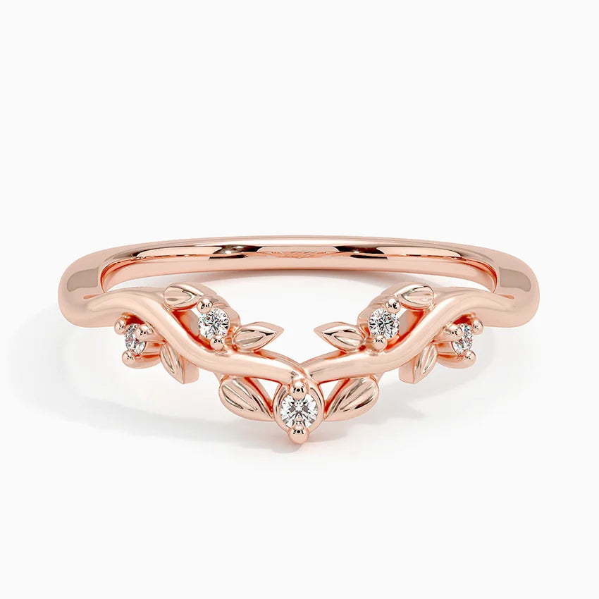 Veranda Wedding Band Ring LR77 - Elegant 14K Gold Plated Bridal Ring for Women, Perfect for Engagement, Anniversary & Special Occasions