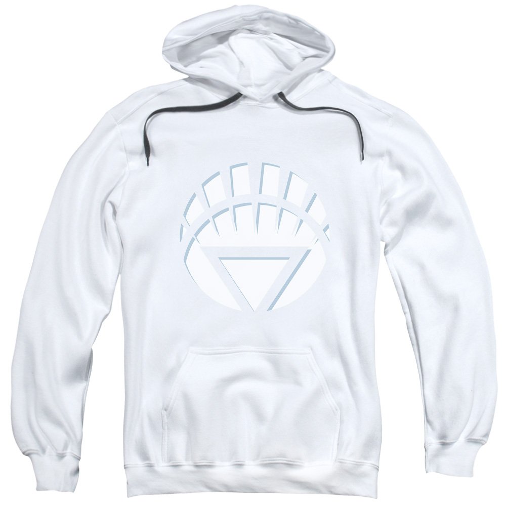 Green Lantern Men's White Lantern Logo Pullover Hoodie | DC Comics Superhero Sweatshirt | Casual Wear & Cosplay Outfit