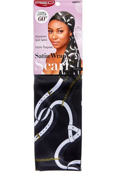 Red by Kiss Satin Wrap Scarf - Elegant Fashion Accessory for Women, Perfect for Parties, Weddings & Everyday Wear