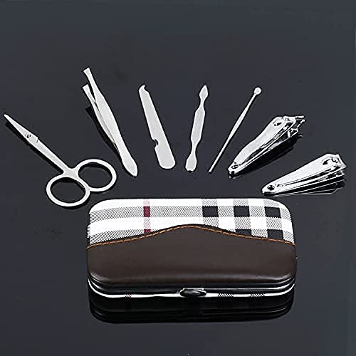 7 in 1 Manicure & Pedicure Kit with Mini Storage Purse - Stainless Steel Nail Care Set for Home & Travel | Aabhir TRADERS Multi-Color Beauty Tools